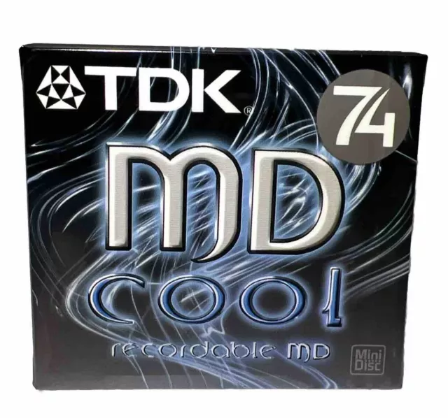 TDK | MD COOL 74 | MD-C74SEB | mini disco registrabile MD minidisc audio TV | NUOVO