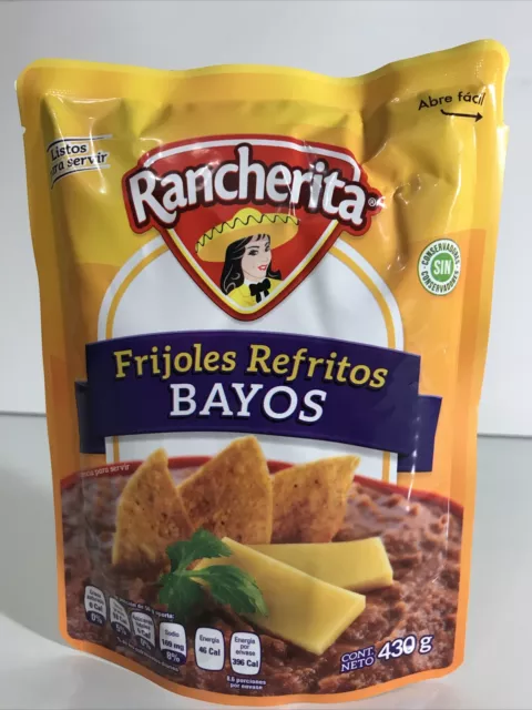 4-Pk Rancherita Frijoles Refritos Bayos Refried Beans 430g/15.1oz