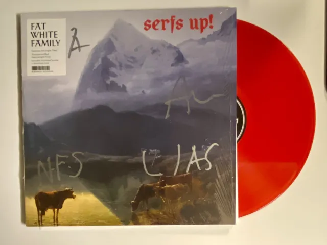 Die fette weiße Familie - Serviert auf! 12 Zoll rot Vinyl signiert handsigniert