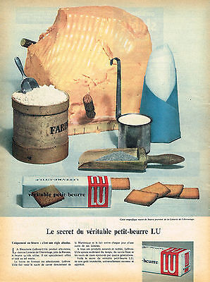 PUBLICITE ADVERTISING 115  1960  LU  biscuits LE beurré Nantais SABLE SOLEIL 