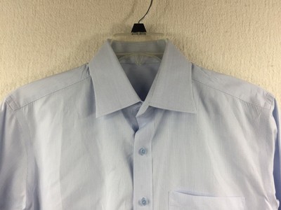 J. Hilburn Duke Long Sleeve Blue Striped Shirt Size L/XL - See Measurements