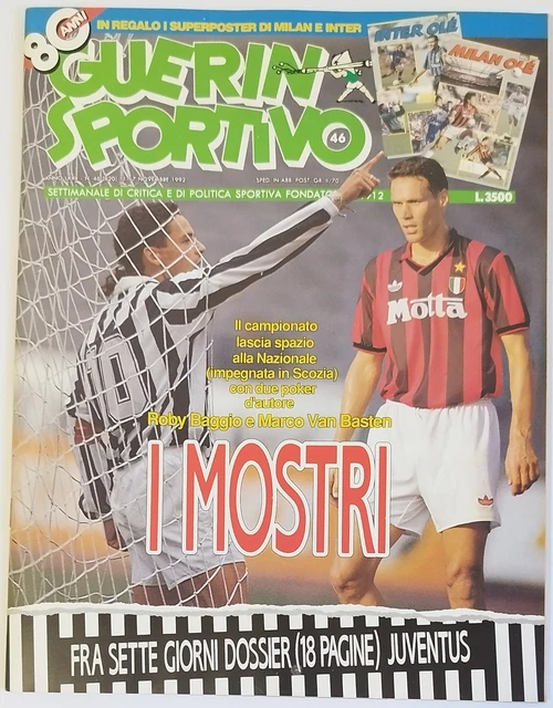 Revue Guerin Sportivo 47-1998 – Baggio, Del Piero, Zidane, Parma, Rangers (Bon état)