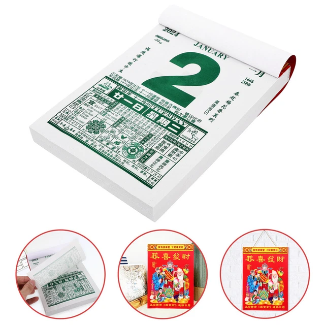 PAPIER ASIATISCHER KALENDER Tägliche Wandkalender Mondkalender EUR 13 