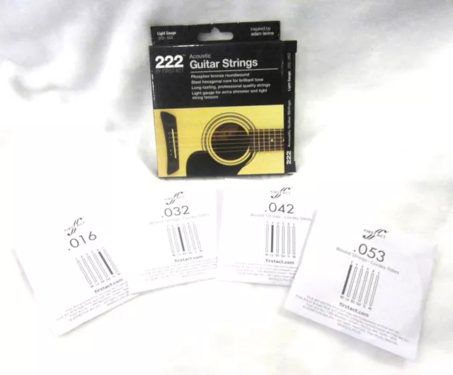 4 Acoustic Guitar Strings By First Act 222 Inspired By Adam Levine B D A E