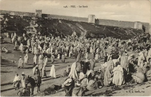 CPA AK Fez - Le Souk MAROC (1082772)