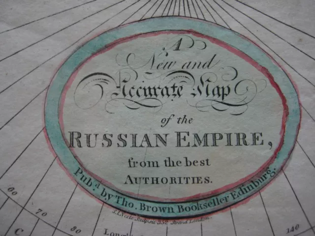 Original 1801 Map RUSSIAN EMPIRE Tsar Alexander I Kamchatka Petersburg Moscow 2