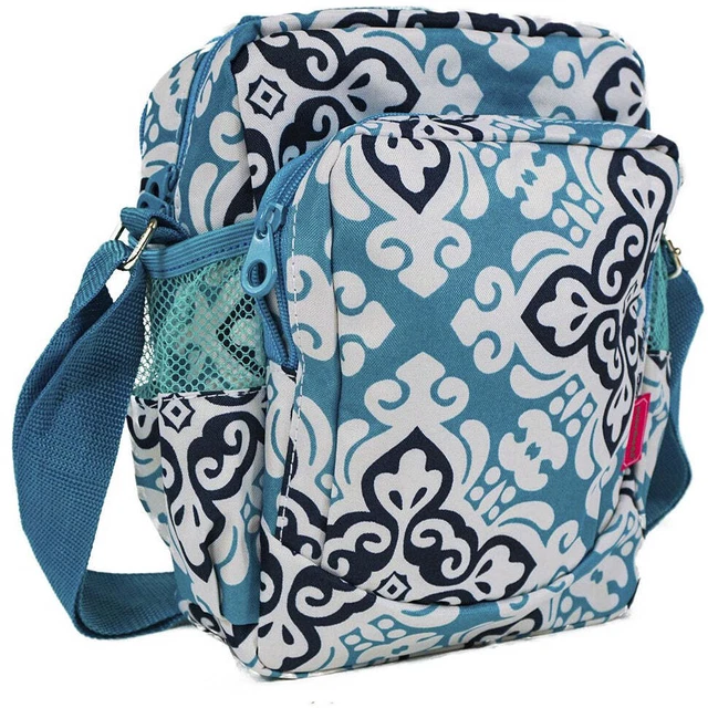 Crossbody Bag for Women Small Travel Zipper Top Handle Multi Pocket Print School