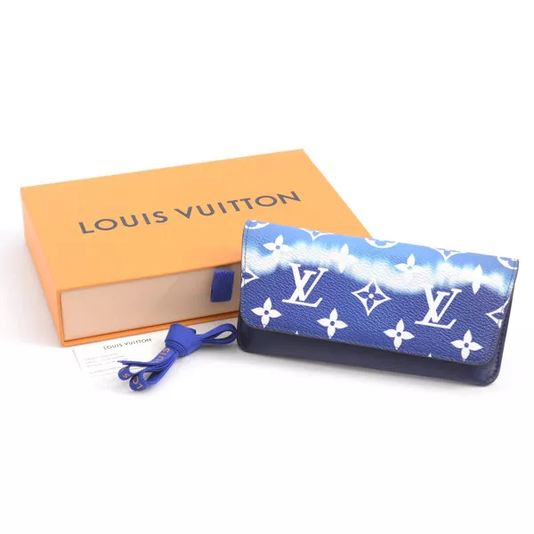 LOUIS VUITTON GI0474 LV Escal Glasses Eyeglass Case Blue Ex++