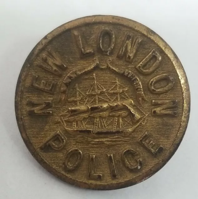 New London CT Police Uniform Button - Superior Quality Vintage