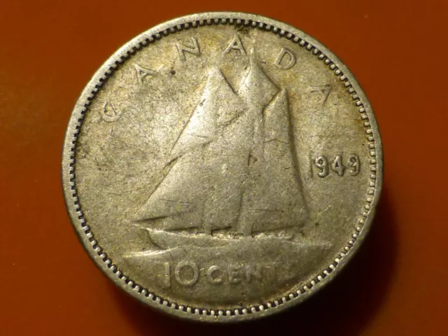 Canada - 10 Cents (Argent) - 1949 - Recherchee & Qualite Tb !