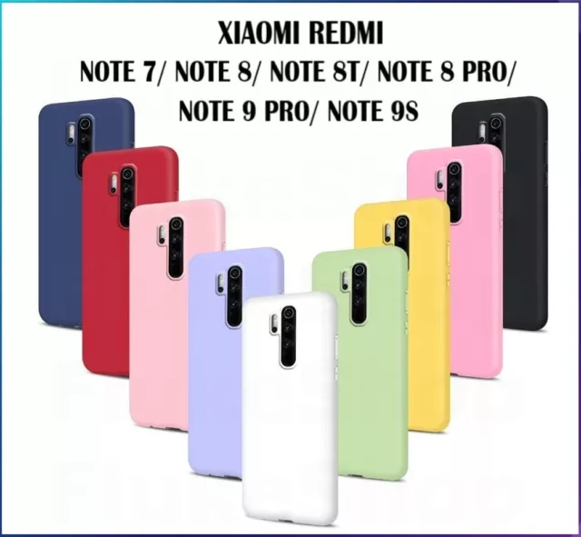 Cover Per Xiaomi Redmi Note 7/ 8/ 8T/ Pro/ 9/ S Custodia Silicone Protezione Tpu