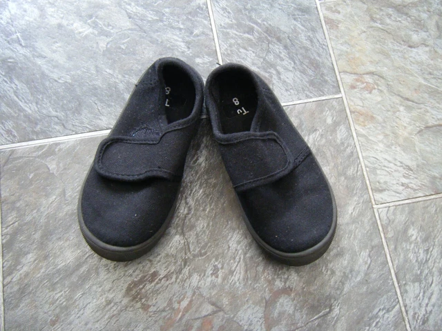 TU ~ Plimsolls nere per bambini con chiusura in velco ~ Taglia bambini 11