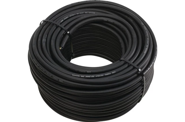 Gummileitung H07 RN-F 3x1,5 Mm², Schwarz – Schweres Kabel Für Baustelle, Außenbereich, 10–100 M (hier: 50 M)
