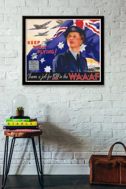 WW2 Propaganda Poster - RAAF Australia, Aviation Art, Vintage War Poster 3