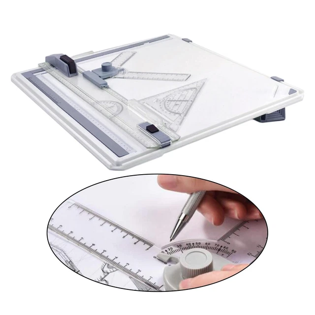 A3 DRAWING BOARD Drafting Table Measuring System Protractor Sliding £41 ...