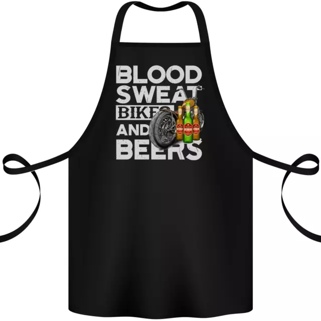 Grembiule moto sudore Blood Bike & Birra divertente 100% biologico