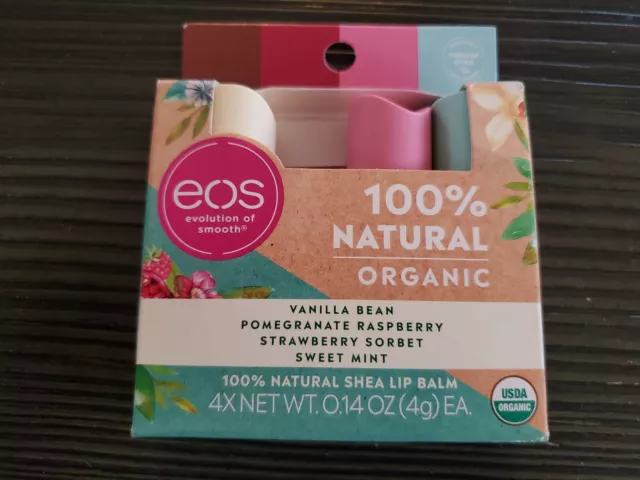 eos USDA Organic Lip Balm - Variety Pack | Lip Care to Nourish Dry Lips | 100% N