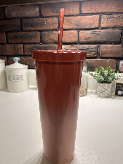 Mana Pink Sparkle Insulated Tumbler Cup with Lid And Straw 24oz.