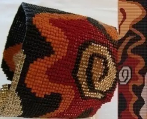 Loom Bead Pattern - Abstract Petroglyph Cuff Bracelet