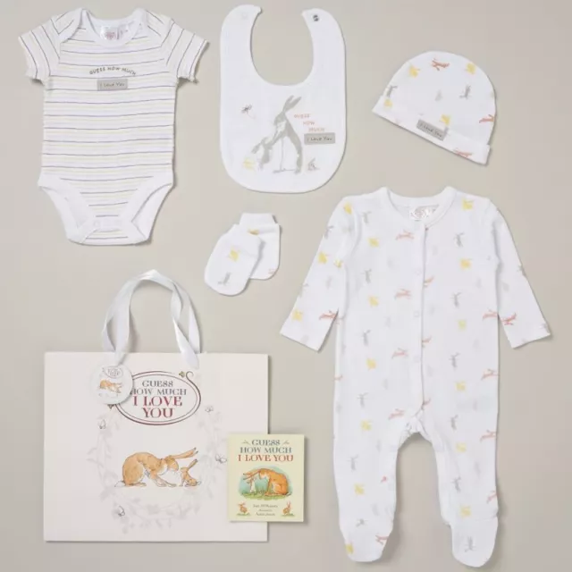 Baby Clothing Gift Set 7 Piece Layette Guess How Much I Love You Unisex ~ abg