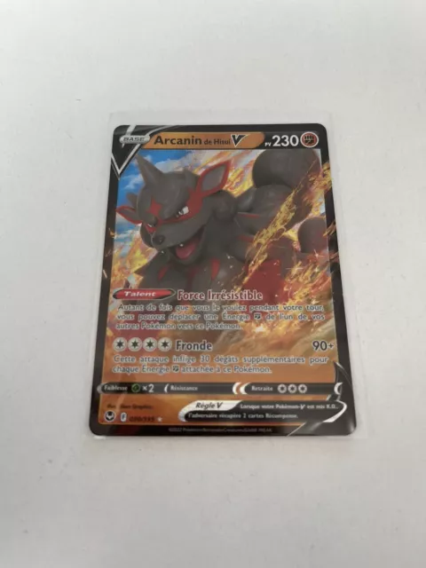 carte pokemon arcanin de hisui V 090/195 EB12 tempête argentée FR