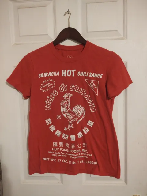 Sriracha Hot Chili Sauce T-shirt RED Rooster Small HUY FONG FOODS