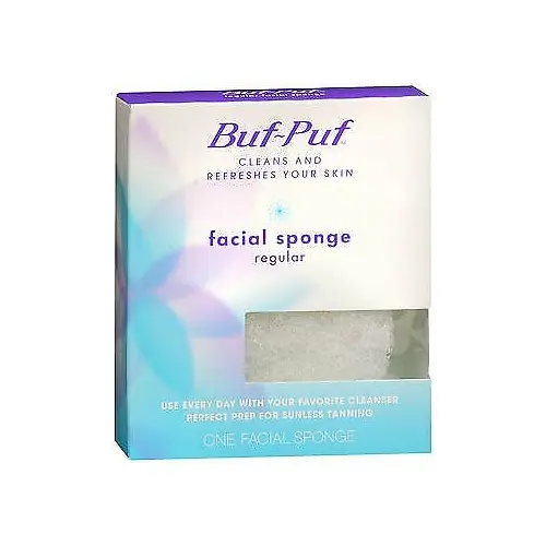 Buf Puf Facial Sponge Regular Soft Smooth Cleans & Refreshes Skin 1ct Pack of 2
