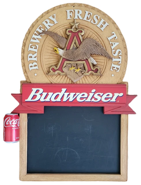 VTG Budweiser Beer Chalkboard Bar Sign 1996 Score Board Menu XL Composite Frame