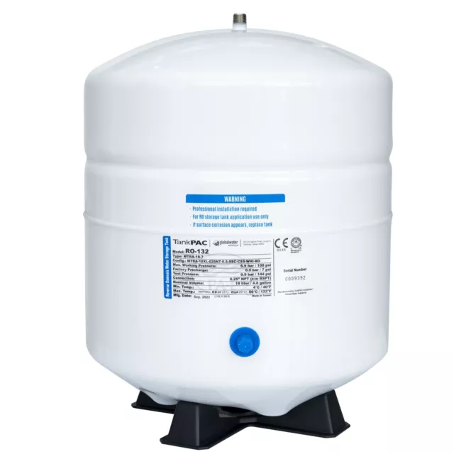 Hommix 3.2 Gallon Reverse Osmosis (RO) Metal Water Storage Tank