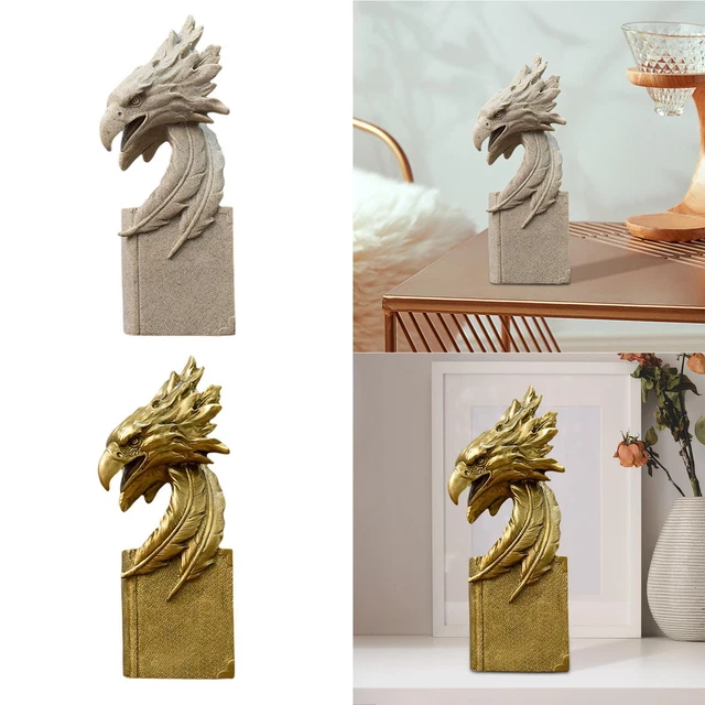 Figurine de table d'ornement de statue de livre d'aigle de résine pour le