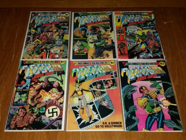 2000 Ad Monthly #1-6 Brian Bolland Judge Dredd Eagle Comics High Grade Set 1985