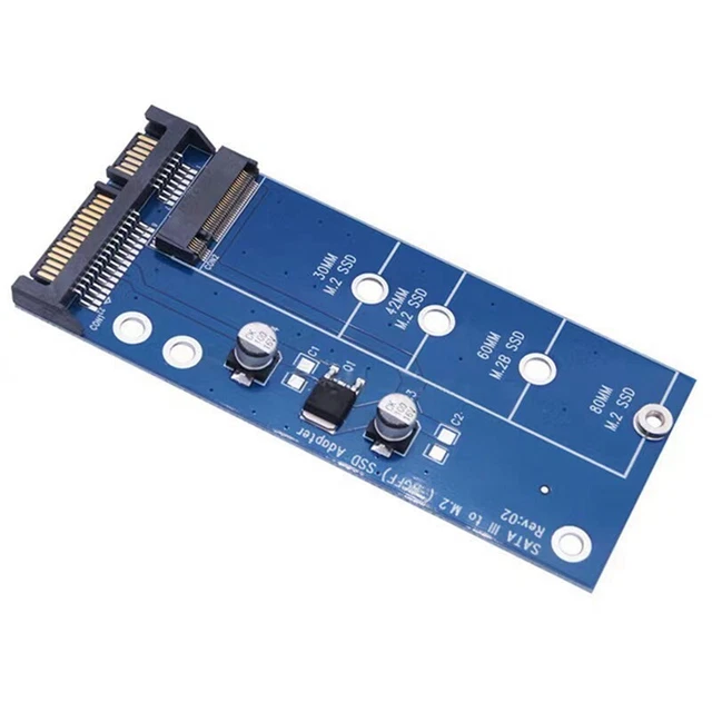 Adattatore M.2 NGFF SATA A SATA III 6Gbps – Scheda Di Espansione Per SSD M.2 22Pin – Supporta Win/Linux/Mac (Nero)