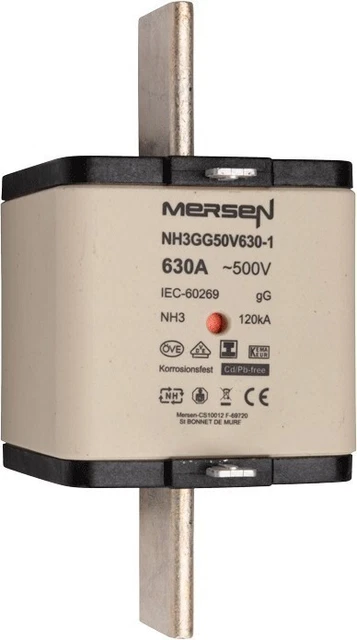 Inserto de fusible Mersen NH SG NH3GG50V630-1