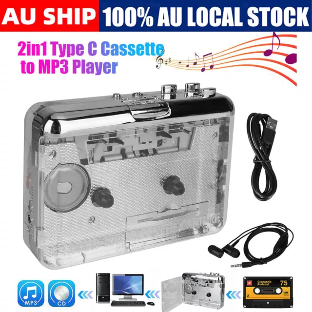 Tape to PC USB Cassette MP3 CD File Converter Capture Audio Music Player New