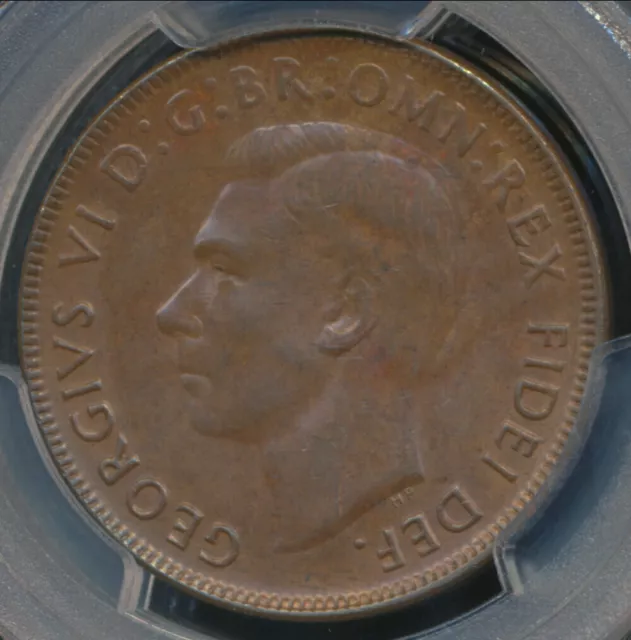 Australia 1950 Y. (p) One Penny 1d George VI - PCGS MS62BN (30745834) 2