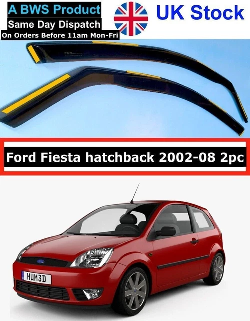 Ford Fiesta mk6 3door hatchback 2002-2008 wind deflectors 2pc