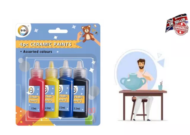 Nuevas pinturas cerámicas porcelana permanente cerámica pintura china 4 piezas 22 ml