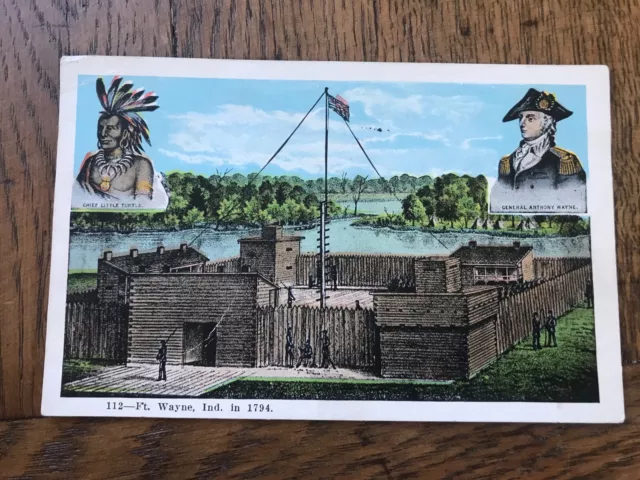 Old Ft Wayne Fort Wayne Indiana in 1794 Postcard