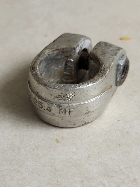 MF Old school Racing seat post clamp bmx bike bicycle SILVER UNIVERSAL 25.4