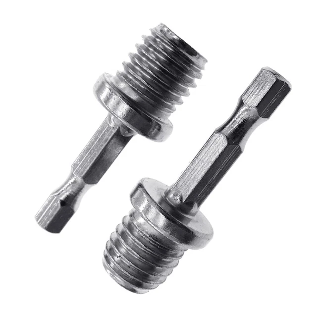 2 Pcs 1/4 Hex Connecting Rod Adapter M14 Drill Chuck Replacement Parts Accessory