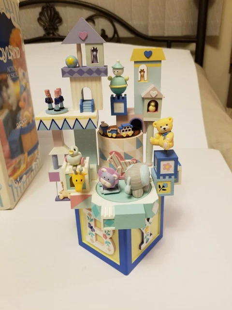 VINTAGE 1988 ENESCO Toyland Action Musical Music Box with Original