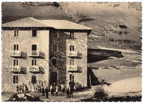 Cartolina di Vilminore di Scalve, rifugio - Bergamo, 1958