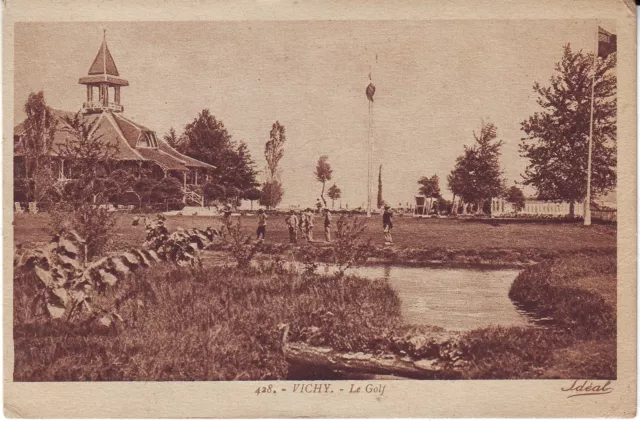 France Vichy - Le Golf Course circa 1930 sepia unused postcard