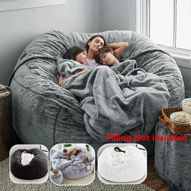 Bean Bag Cover Indoor Home Gaming Seat Loungue Couch Lazy Sofa Cover Only