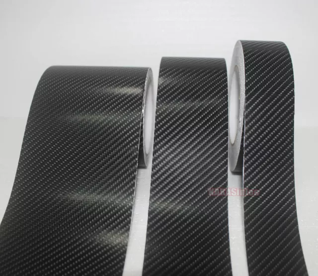 DIY Adhesive Black 4D Texture Carbon Fiber Vinyl Tape Wrap Sticker Film Decal AB 3