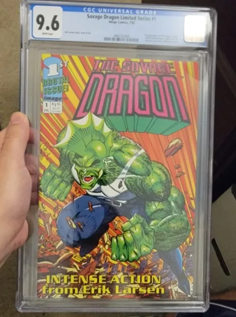 The Savage Dragon #1 Cgc 9.6 White Pages Nm+ Key 1St Appearance White Pages 1992