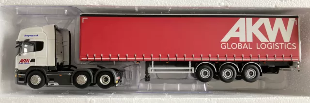 WSI 1 50 Scale AKW Global Logistics Scania Streamline Topline Curtainsider