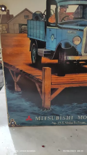 RARE Antique Vintage 1936 Mitsubishi TD-35 Advertising Car Truck Sign Gas Oil 2