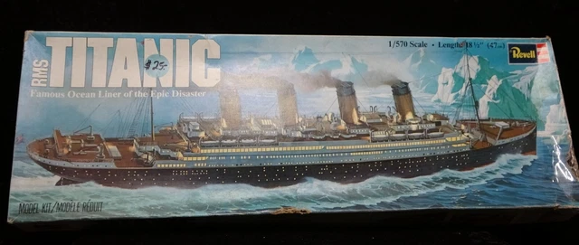 REVELL RMS TITANIC Ship model kit 1/570 Scale 1976 Open Box EUR 15,36 ...