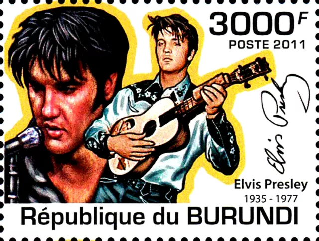 Burundi postfrisch MNH Elvis Presley Sänger Usa Musik Schauspieler Tv Kino / 784